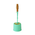 Support et brosse en bois pour cuvette de toilette en bois de couleur personnalisée